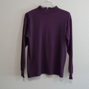 Peruvian Connection Purple Mock Neck Longsleeve